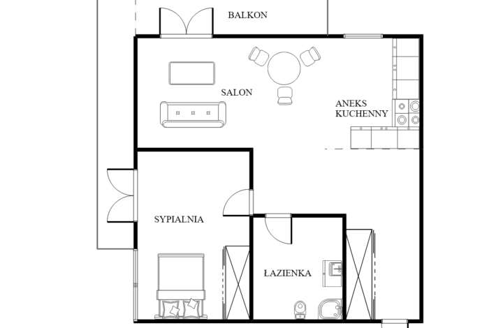 Apartament z dwoma balkonami i garażem | Wola