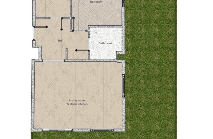 Spacious luxury apartment with garden