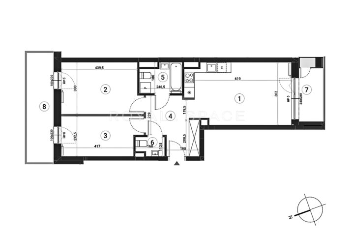 Nowoczesny apartament z dwoma balkonami!