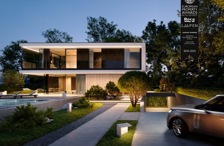 A modern house with a swimming pool in W.Justowska