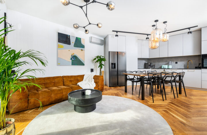 Przeszklony apartament z garażem Wiślane Tarasy!