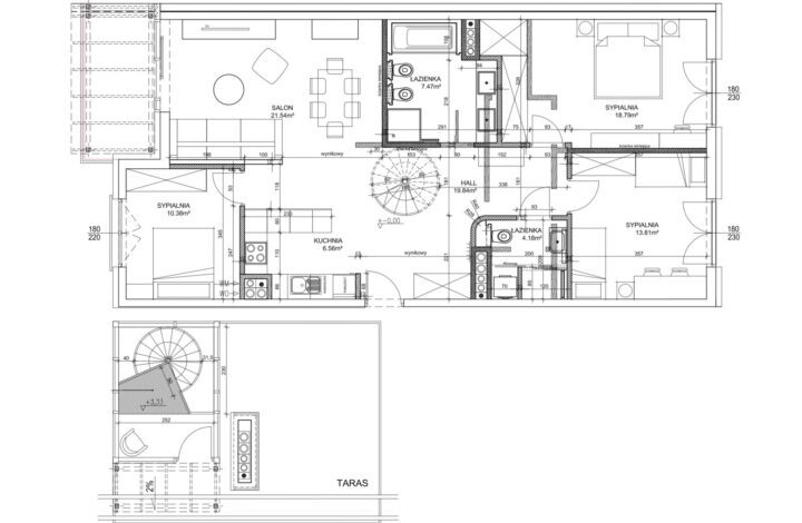 Penthouse with terrace in Wiślane Tarasy!