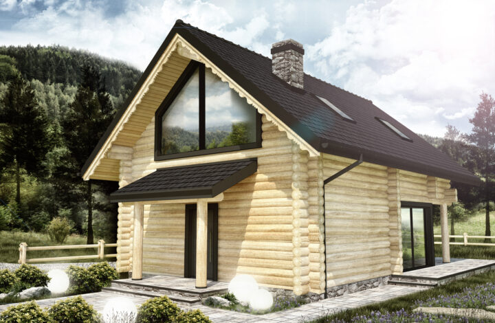 Сучасний будинок з колод із великою ділянкою!