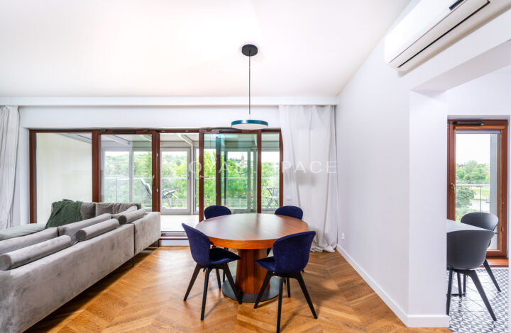 Penthouse z widokiem na Wisłę z ogrodem zimowym