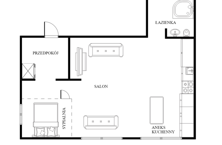 Stylish 42 m² Apartment | Krasiński Garden