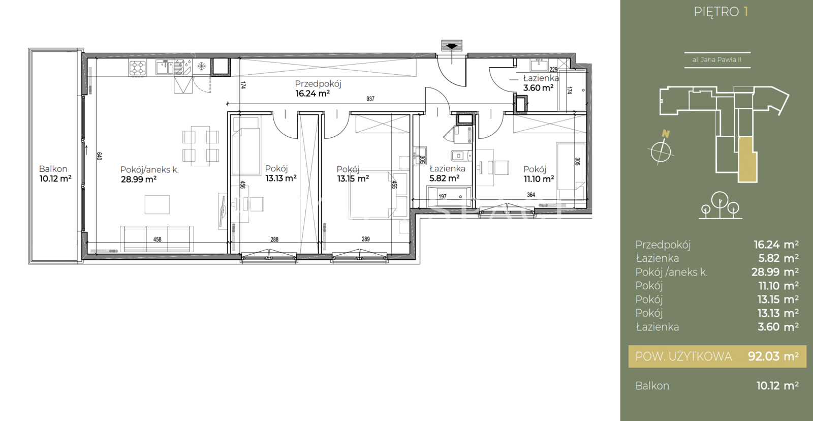 Kraków, Śródmieście, al. Jana Pawła II