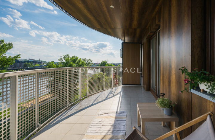 Studio with a large terrace and a view