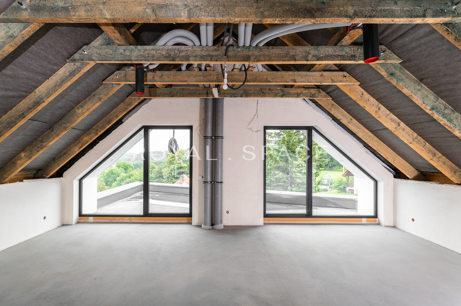 A modern house with large glazing on a hill!