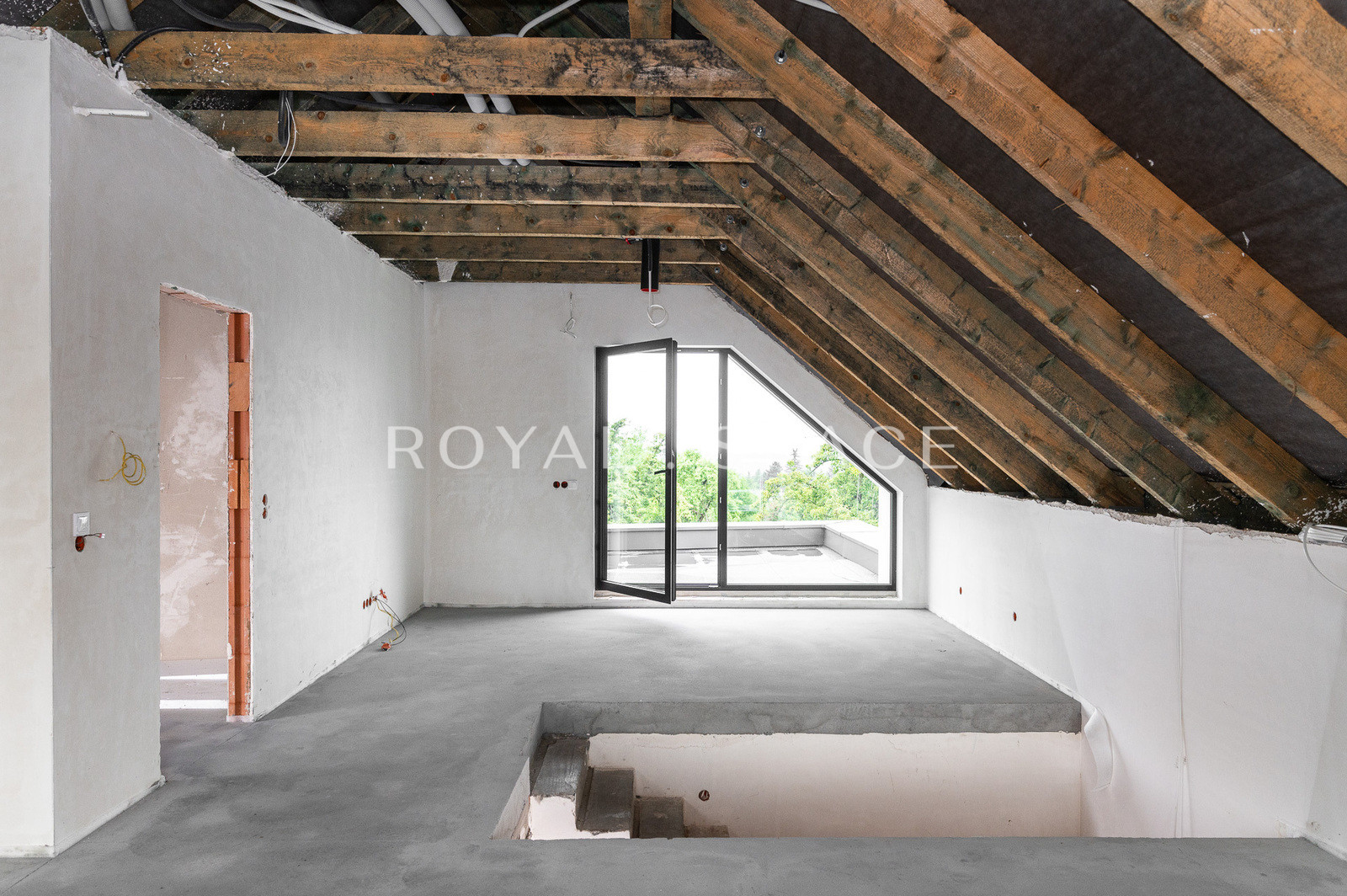 A modern house with large glazing on a hill!