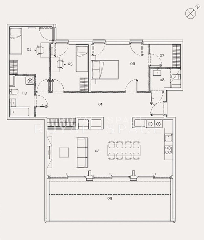Apartment with a terrace in the Młyny Mogilska!