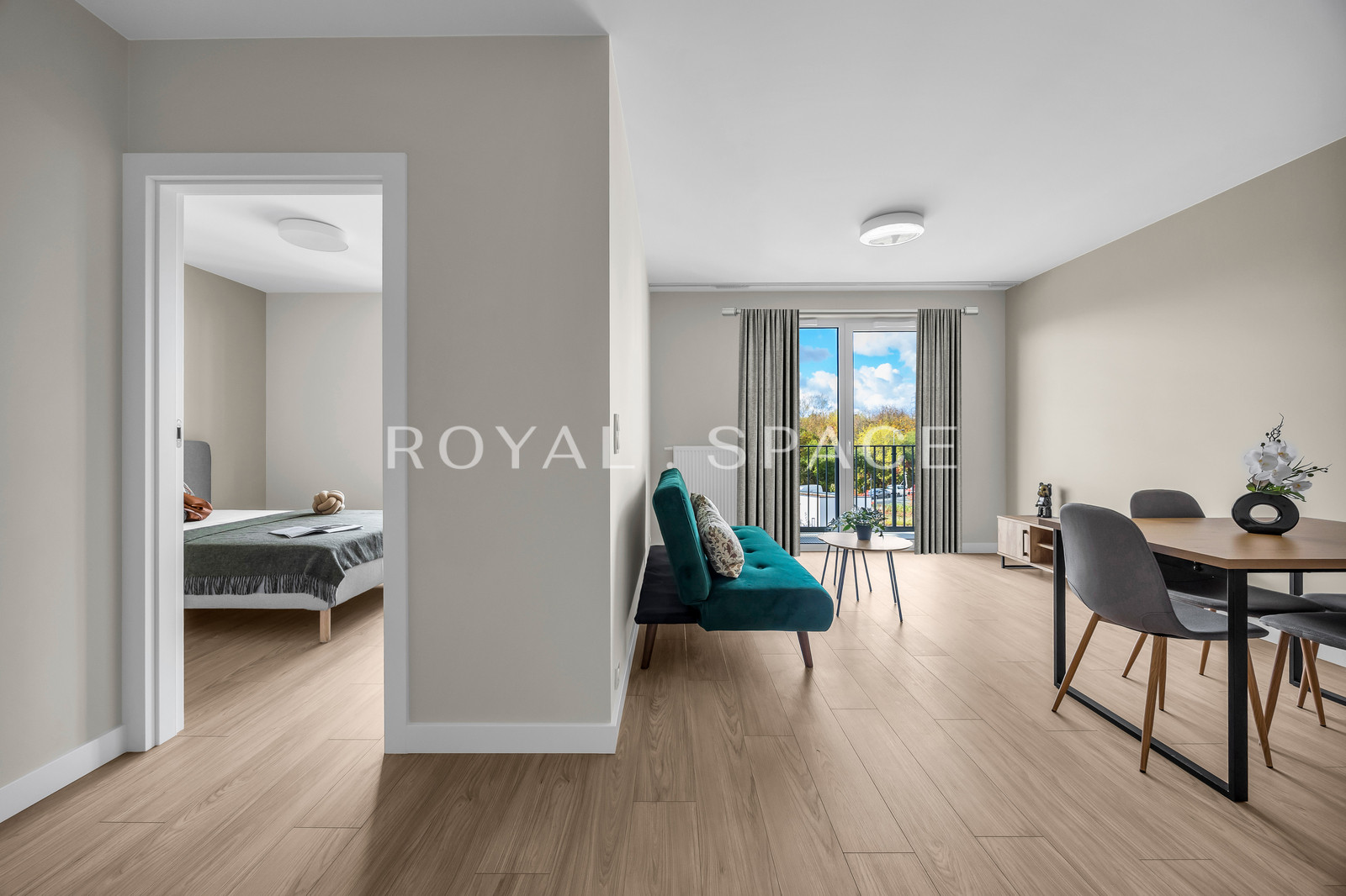 Modern 1-Bedroom Apartment with Balcony