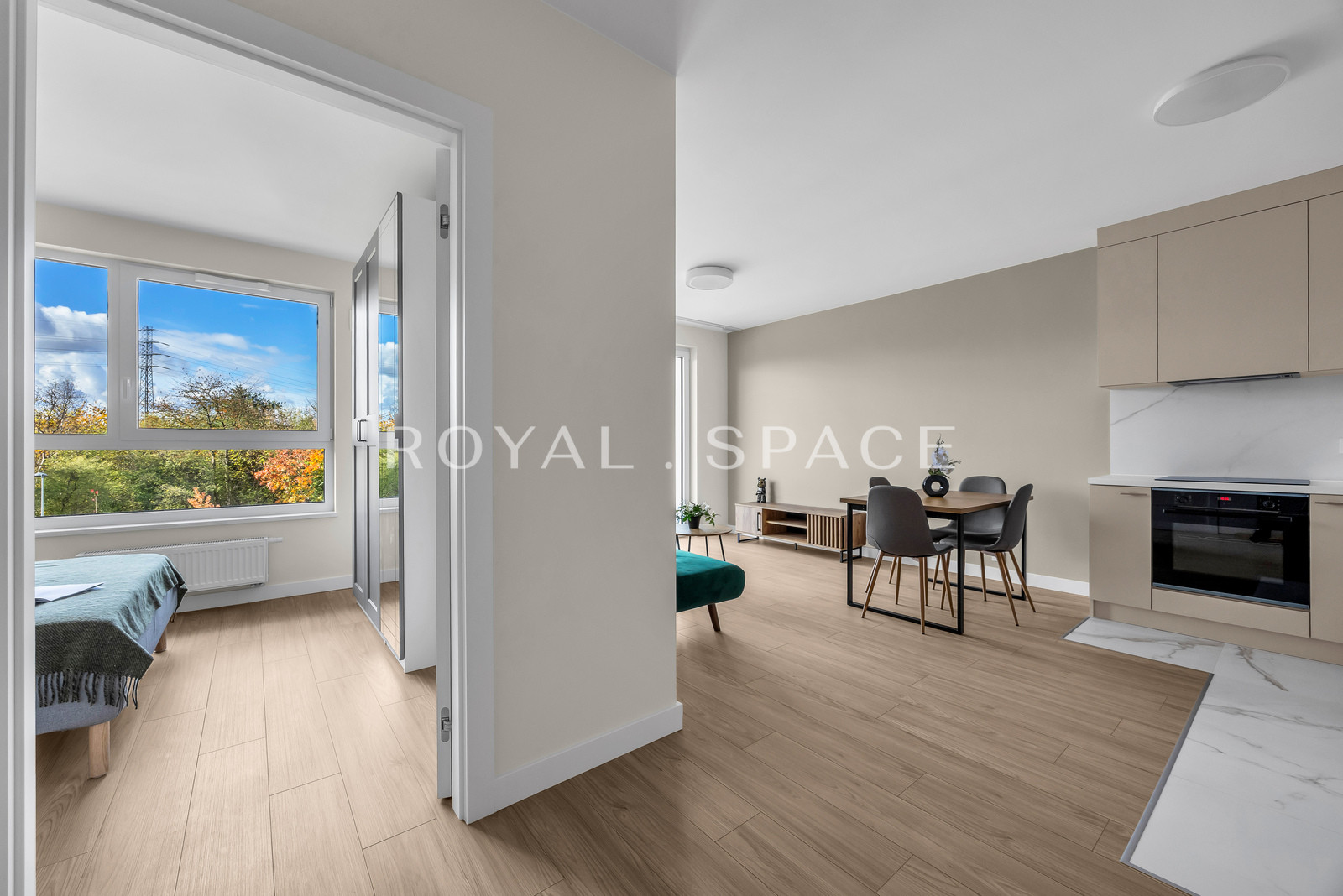 Modern 1-Bedroom Apartment with Balcony