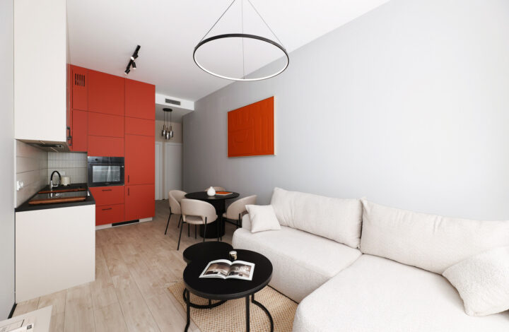 Modern flat with high ceilings at Młyny Mogilska!