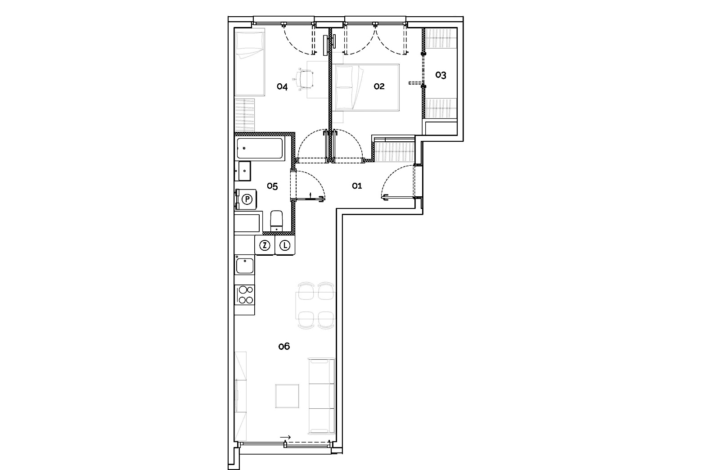 Modern flat with high ceilings at Młyny Mogilska!