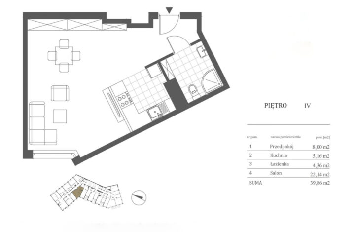 Studio w prestiżowej inwestycji – Kossak Residence