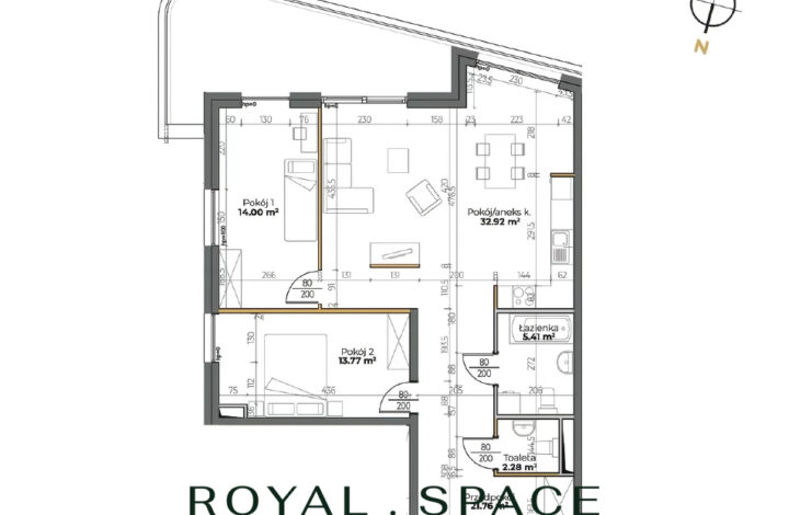 Apartament z tarasem z widokiem na Wisłę – 94 m2