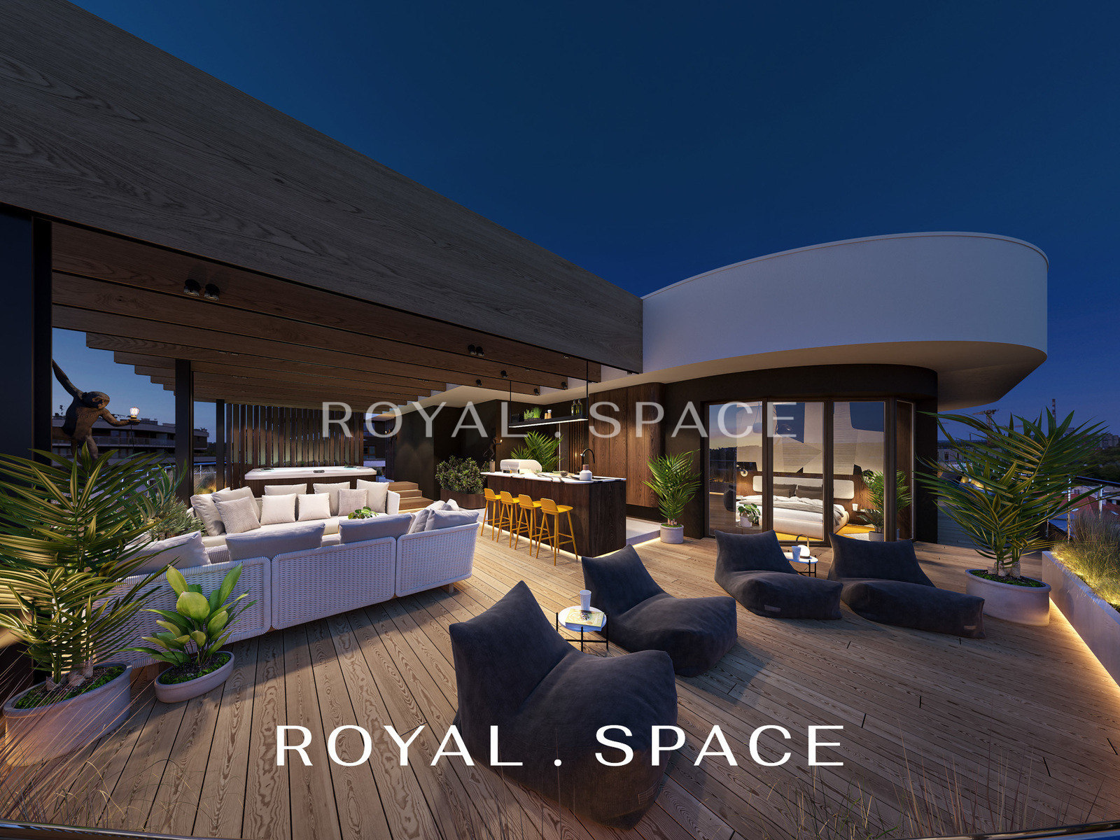 Dwupoziomowy apartament z widokowym tarasem 130m2