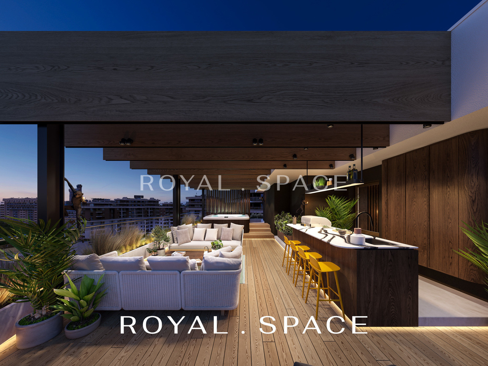 Dwupoziomowy apartament z widokowym tarasem 130m2