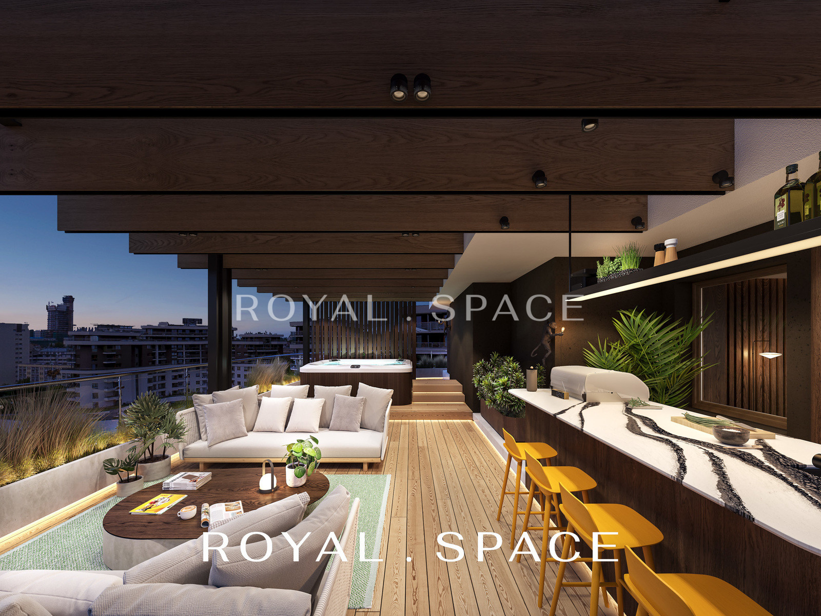 Dwupoziomowy apartament z widokowym tarasem 130m2