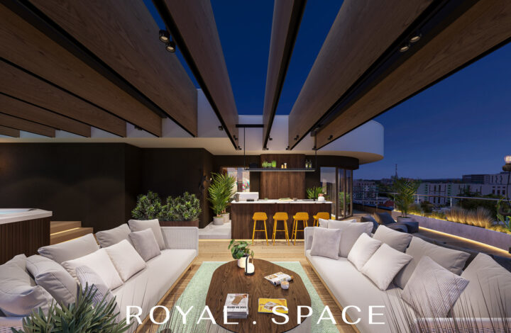 Dwupoziomowy apartament z widokowym tarasem 130m2