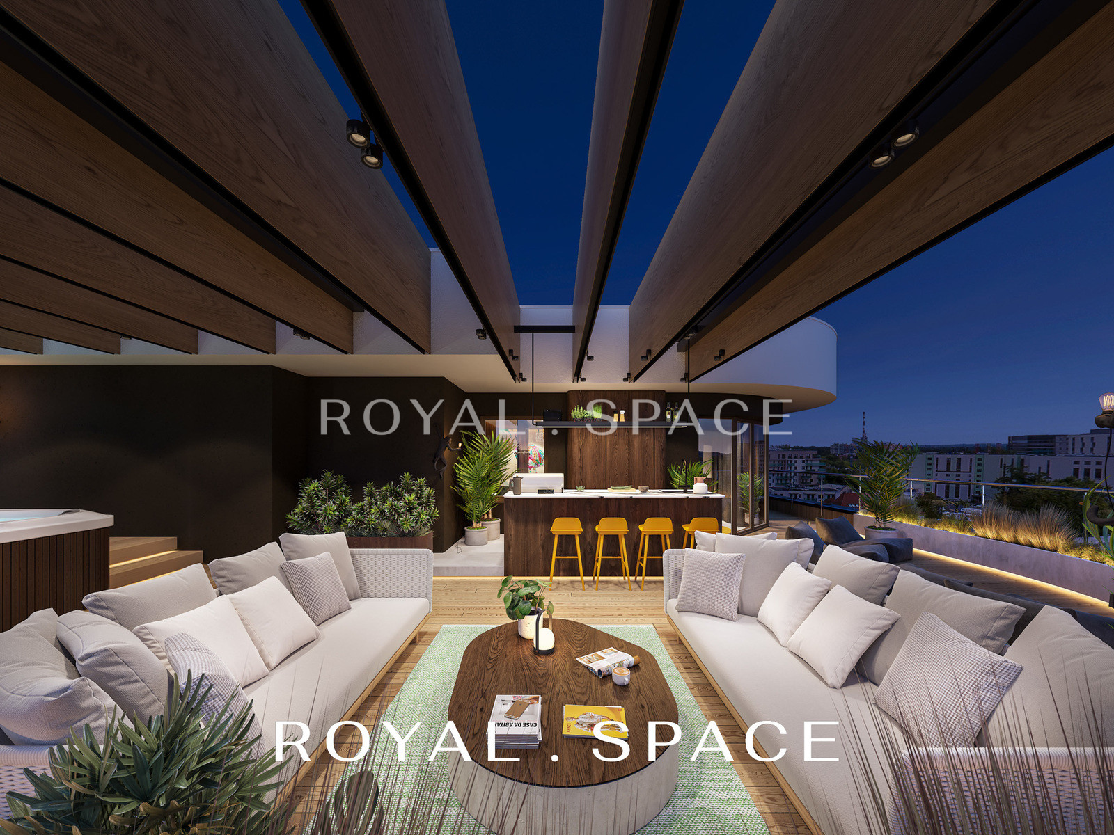 Dwupoziomowy apartament z widokowym tarasem 130m2