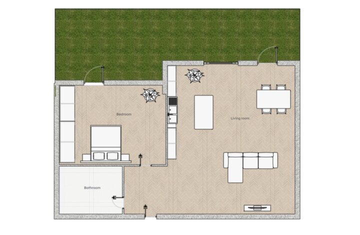 Apartament z ogródkiem w nowej inwestycji