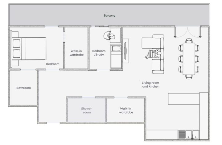 Penthouse on 9th floor