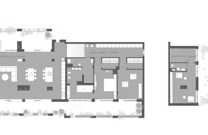 Loftowy penthouse widokowy na Zabłociu