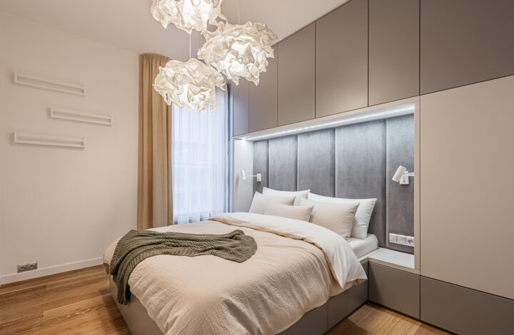 Modern apartment with a spacious balcony