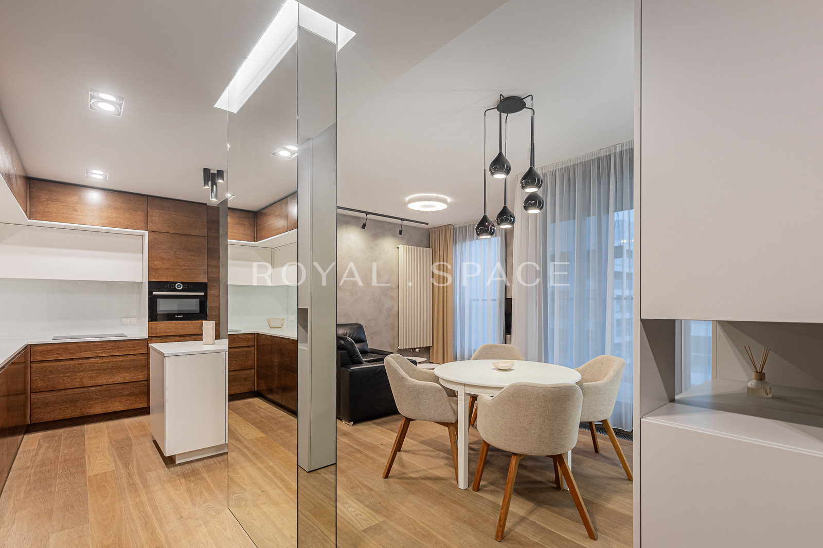 Modern apartment with a spacious balcony