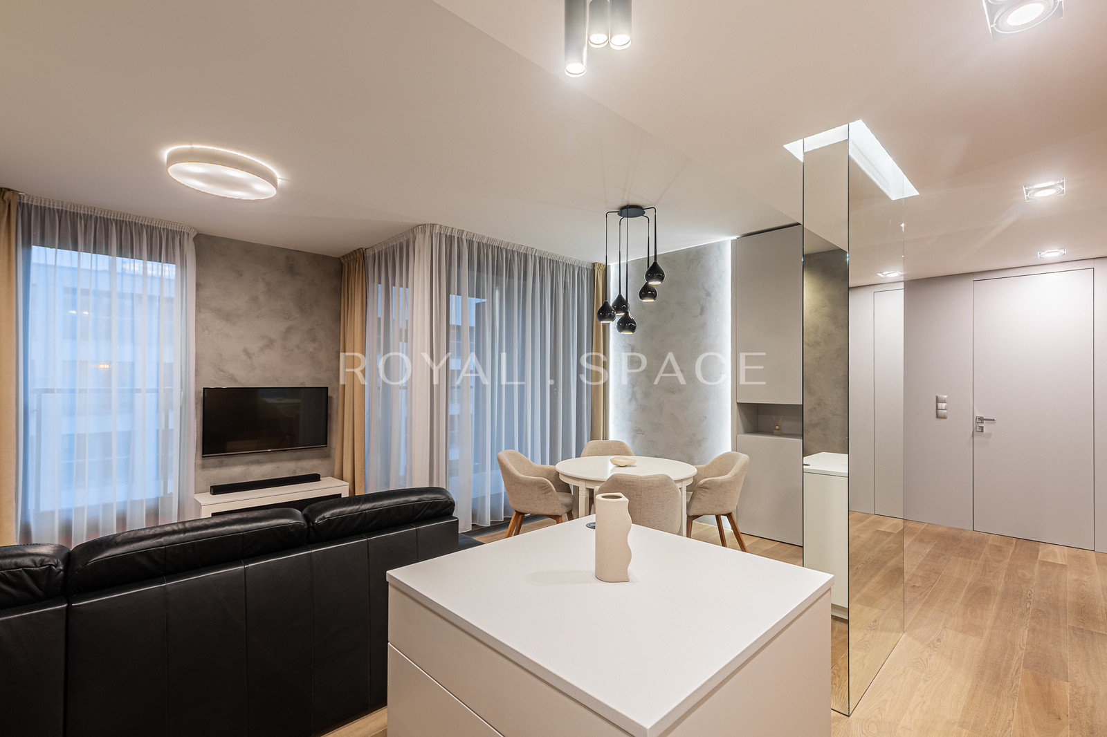 Modern apartment with a spacious balcony