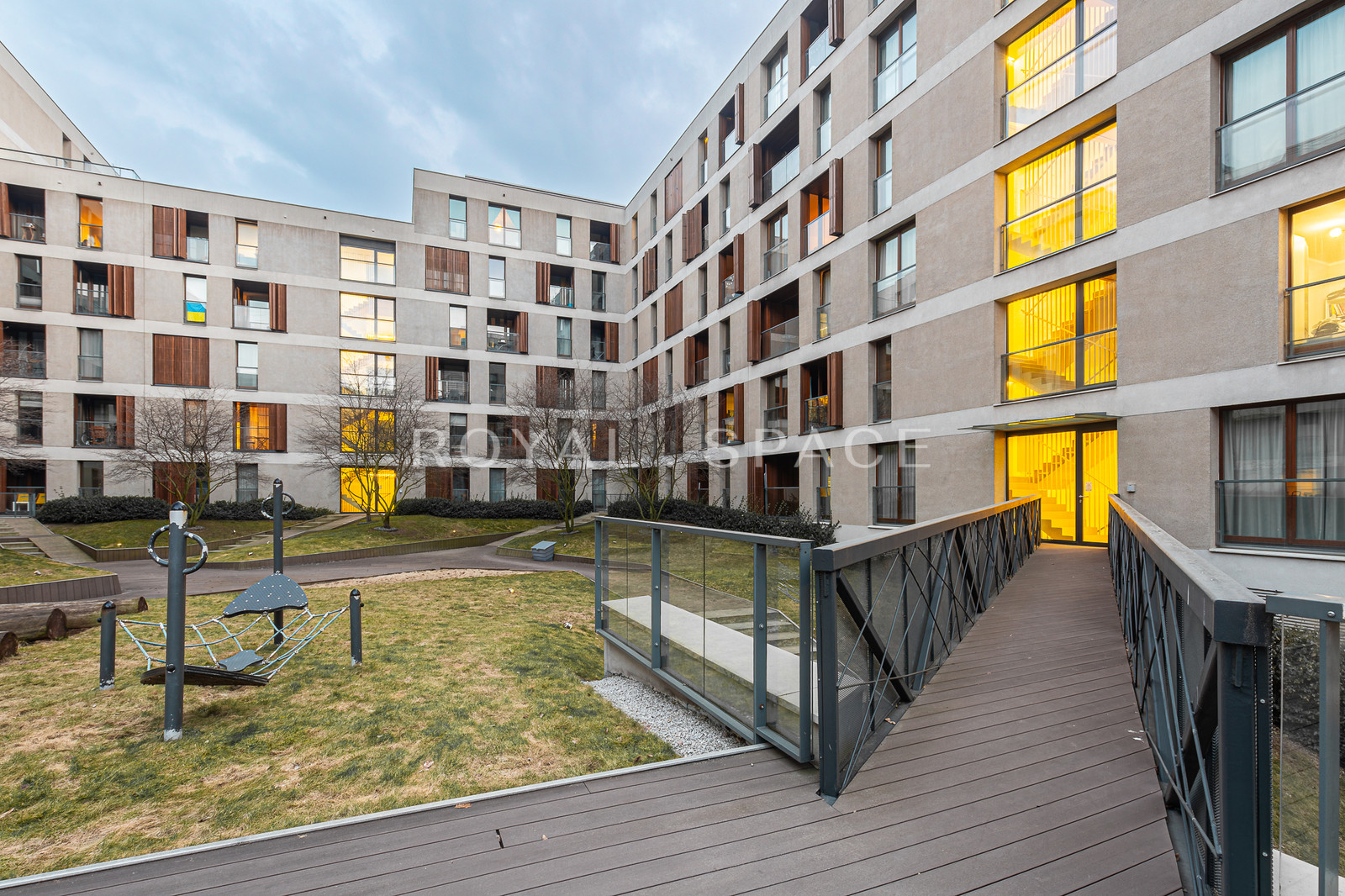 Modern apartment with a spacious balcony
