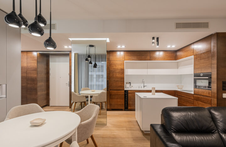 Modern apartment with a spacious balcony