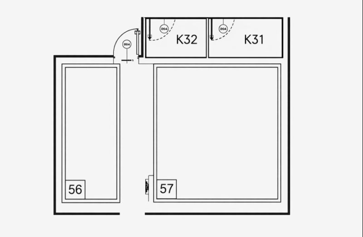 3-room apartment with a 20-meter square terrace