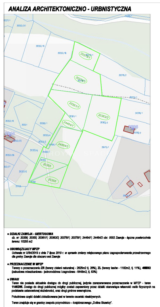 Investment plot in Zawoja, 1015 PUM