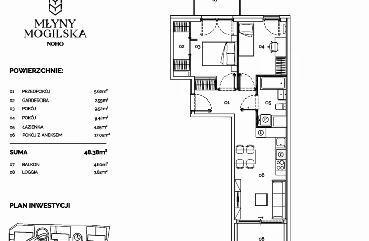 Apartament w inwestycji Młyny Mogilska!