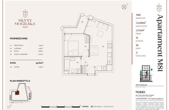 Apartament na 10 piętrze! | Młyny Mogilska, NOHO