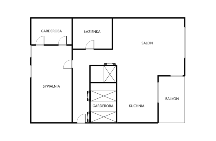 Comfortable 2-room apartment with walk-in closet!