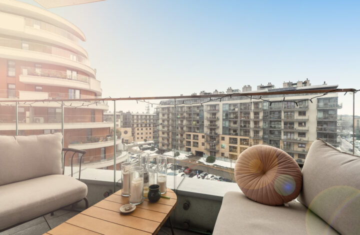 Nowoczesny apartament z balkonem | Wiślane Tarasy