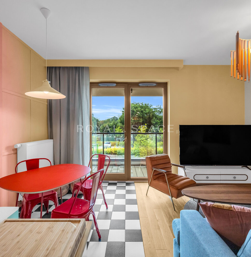 Designerski apartament z loggią | Wola