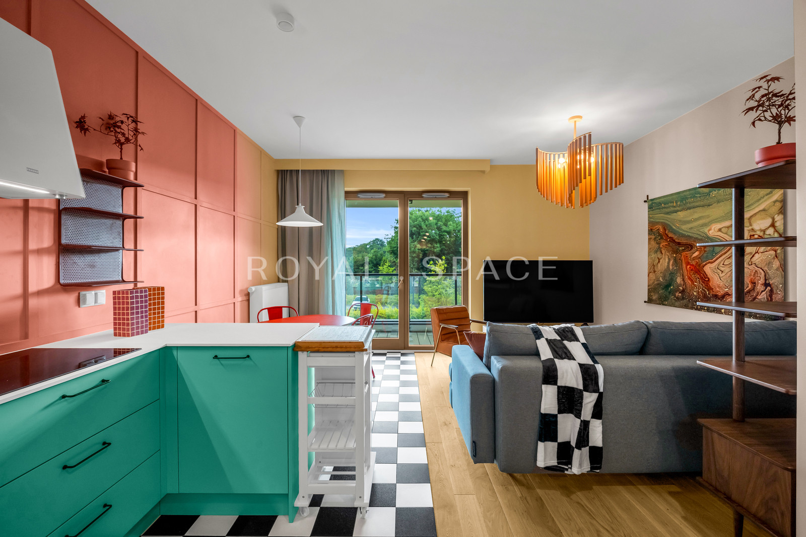 Designerski apartament z loggią | Wola