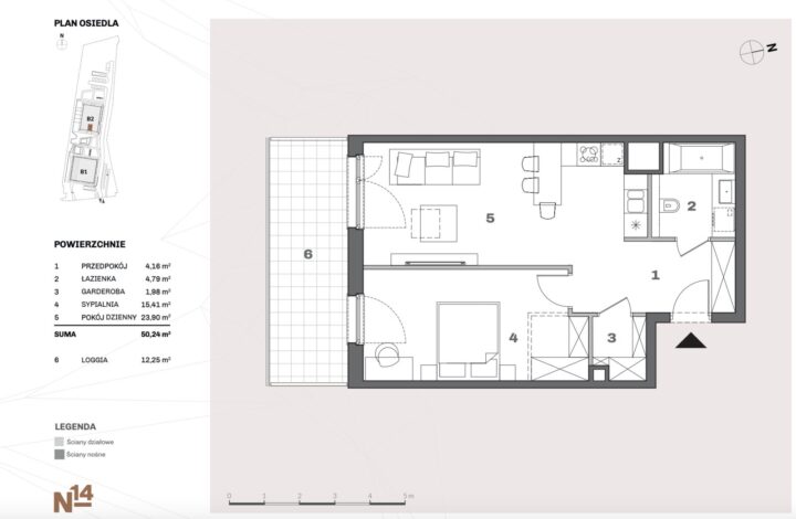 Modern apartment with loggia | Nadgórników 14