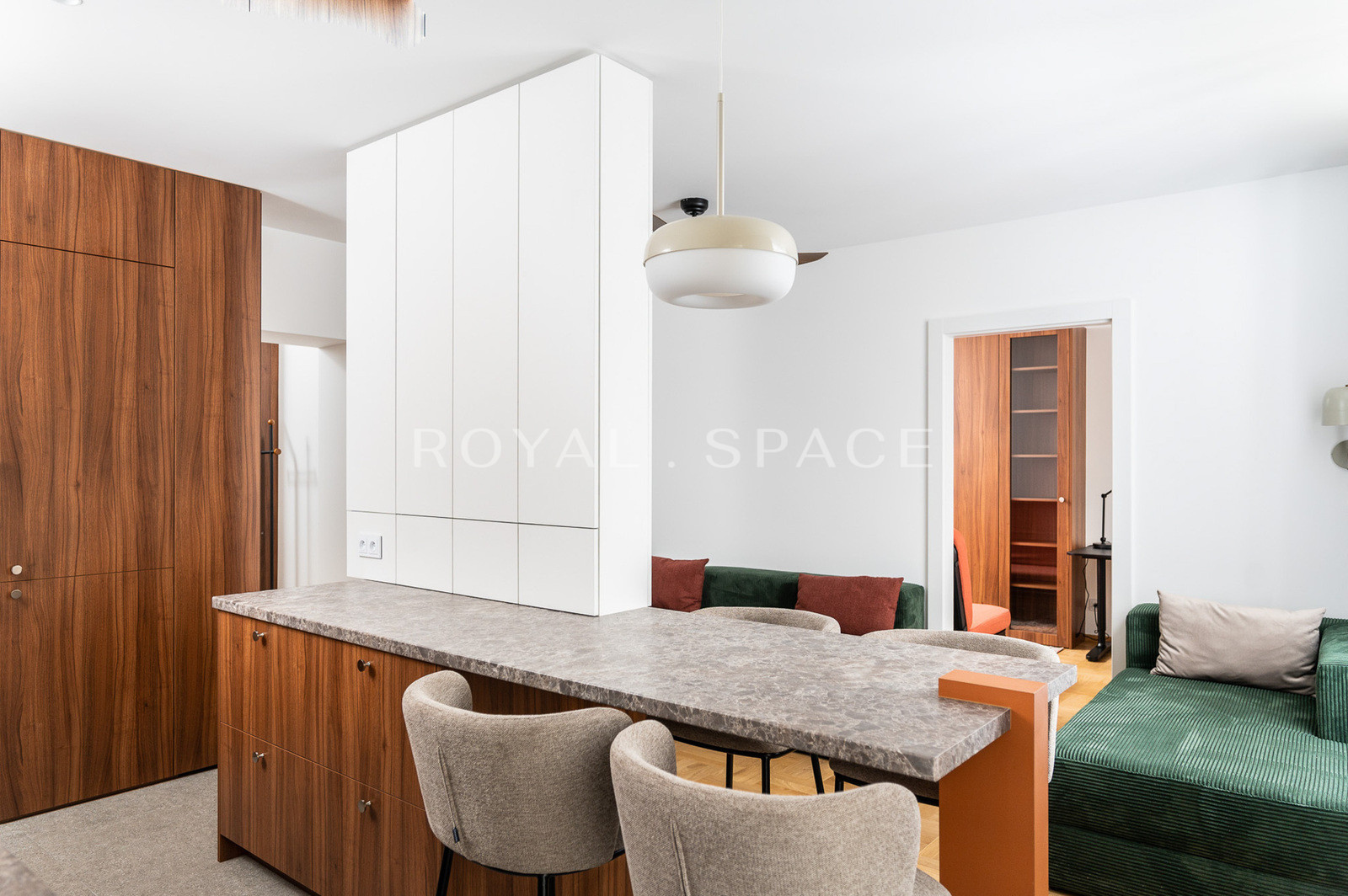 Mid-century style apartment in the center!