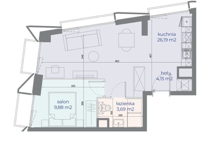 Apartment in Browary Warszawskie | 9th Floor