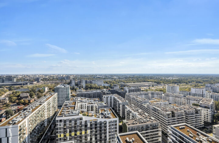 Apartament z Panoramą Miasta | 24 Piętro | Wola