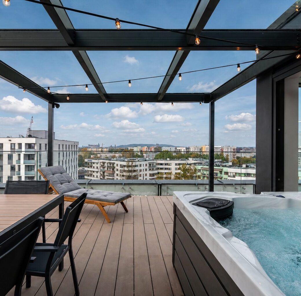 Luksusowy penthouse z jacuzzi i sauną na tarasie!