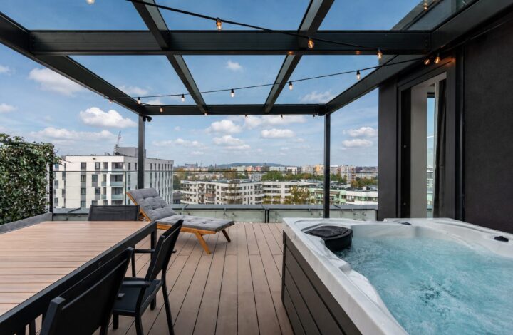 Luksusowy penthouse z jacuzzi i sauną na tarasie!