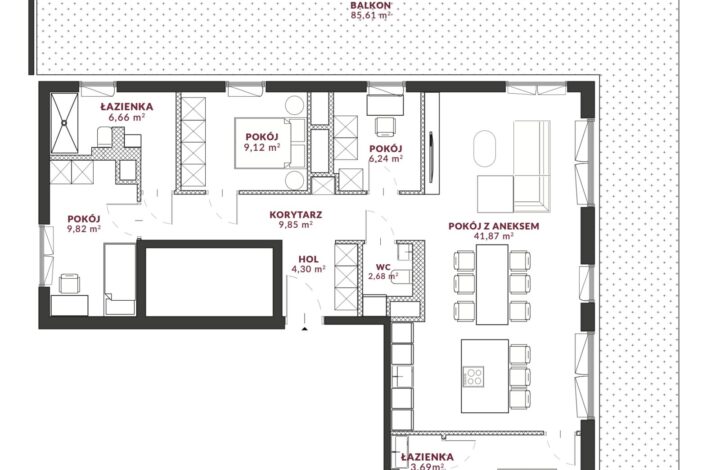 Penthouse z tarasem 85 m² | Powiśle