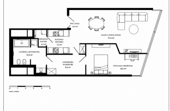 Luxury Apartment in Złota 44 with City Views