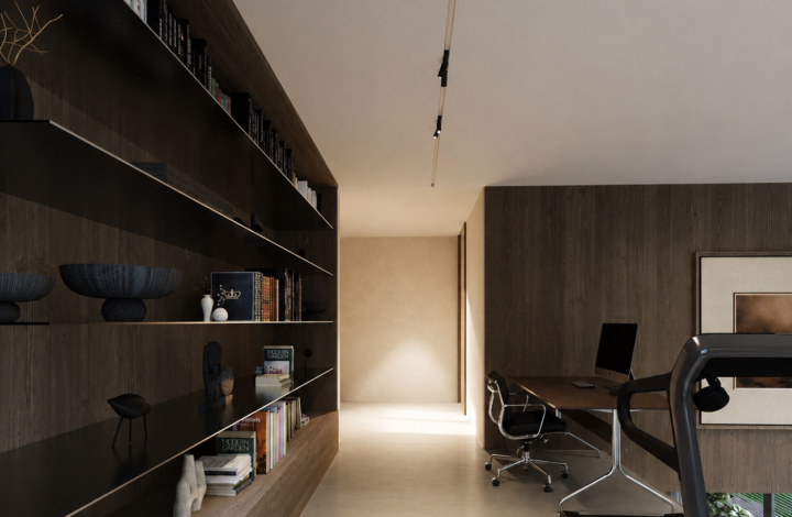 Dwupoziomowy apartament z ogrodem i przeszkleniami